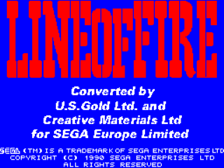 Line of Fire title screen for ZX Spectrum